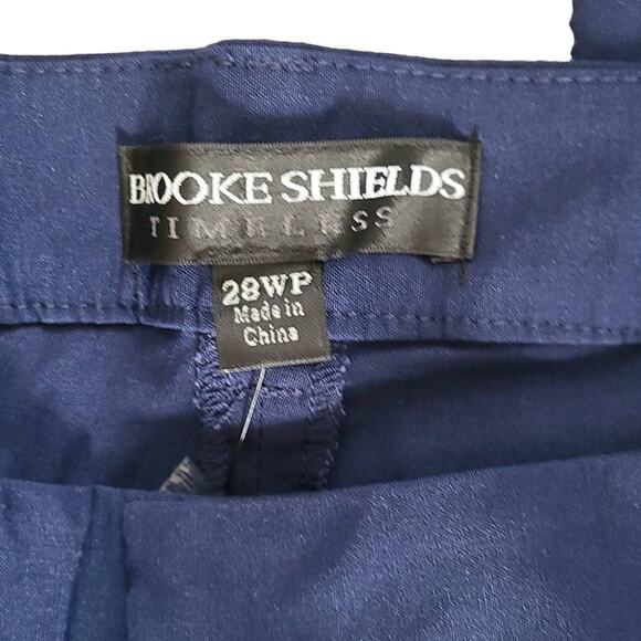 Brooke Shields Timeless Women's Ponte Wide-Leg Pants Navy Size 28WP Petite NWOT - Picture 6 of 8